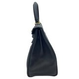 エルメス HERMES ケリー28 W刻 ブラック GD金具 トゴ レディース ショルダーバッグ