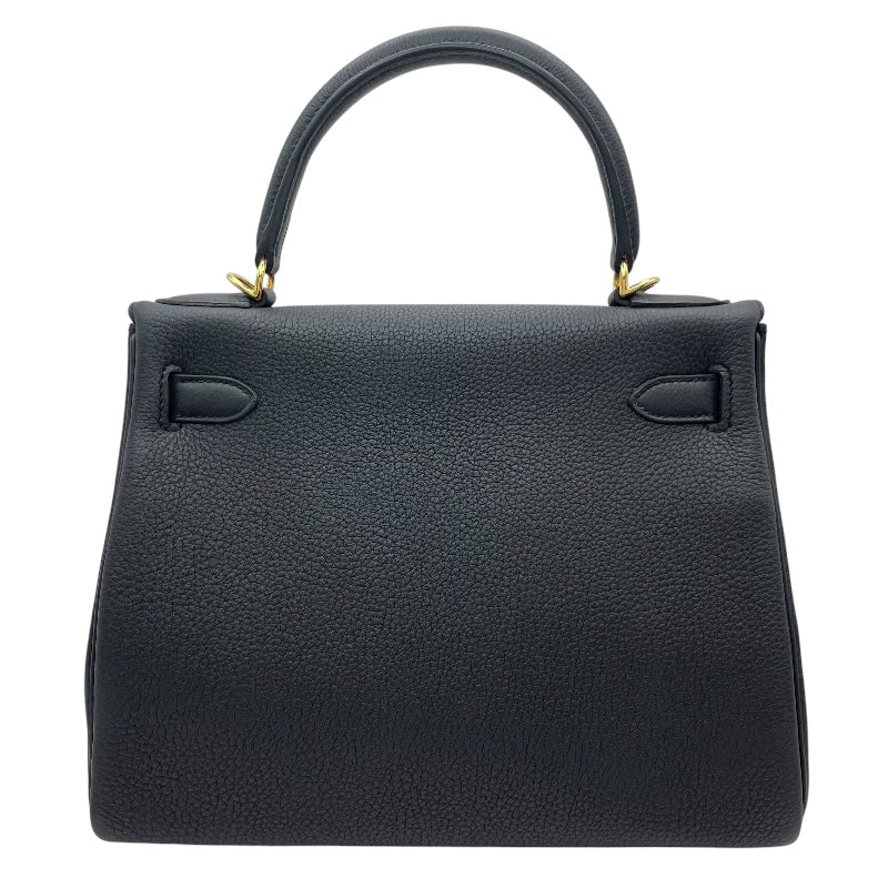 エルメス HERMES ケリー28 W刻 ブラック GD金具 トゴ レディース ショルダーバッグ