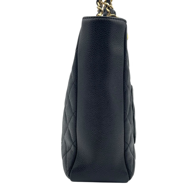 シャネル CHANEL PSTチェーントートバッグ A50994 14番台 ブラック GD金具 キャビアスキン レディース トートバッグ