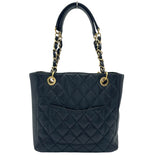シャネル CHANEL PSTチェーントートバッグ A50994 14番台 ブラック GD金具 キャビアスキン レディース トートバッグ