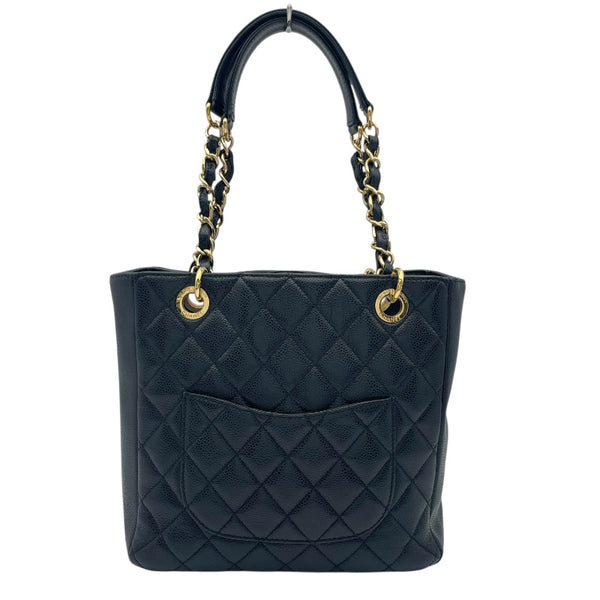 シャネル CHANEL PSTチェーントートバッグ A50994 14番台 ブラック GD金具 キャビアスキン レディース トートバッグ