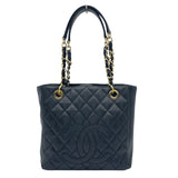 シャネル CHANEL PSTチェーントートバッグ A50994 14番台 ブラック GD金具 キャビアスキン レディース トートバッグ