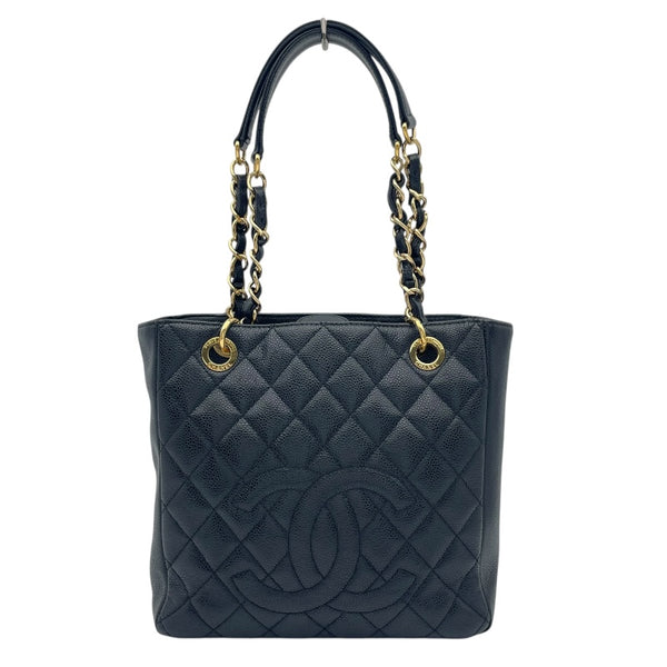 シャネル CHANEL PSTチェーントートバッグ A50994 14番台 ブラック GD金具 キャビアスキン レディース トートバッグ