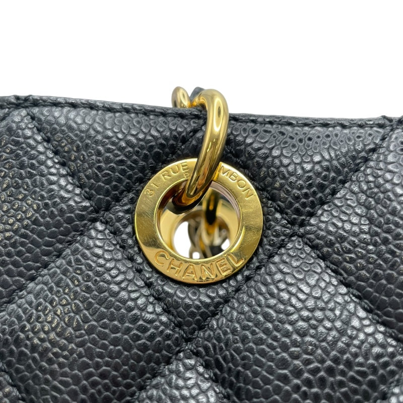 シャネル CHANEL PSTチェーントートバッグ A50994 14番台 ブラック GD金具 キャビアスキン レディース トートバッグ