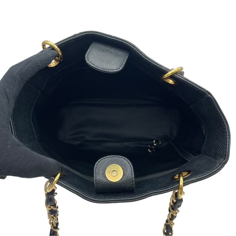 シャネル CHANEL PSTチェーントートバッグ A50994 14番台 ブラック GD金具 キャビアスキン レディース トートバッグ