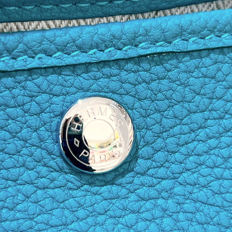 エルメス HERMES ガーデンパーティーTPM D刻印 （2019年製） マラカイト シルバー金具 ネゴンダ レディース ハンドバッグ
