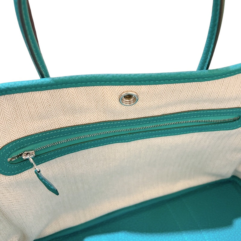 エルメス HERMES ガーデンパーティーTPM D刻印 （2019年製） マラカイト シルバー金具 ネゴンダ レディース ハンドバッグ