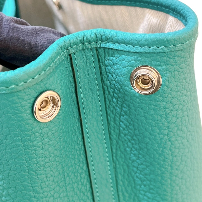 エルメス HERMES ガーデンパーティーTPM D刻印 （2019年製） マラカイト シルバー金具 ネゴンダ レディース ハンドバッグ