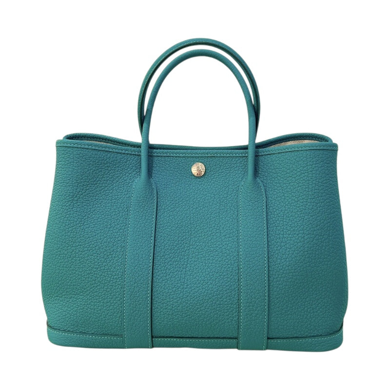 エルメス HERMES ガーデンパーティーTPM D刻印 （2019年製） マラカイト シルバー金具 ネゴンダ レディース ハンドバッグ