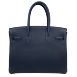 エルメス HERMES バーキン30 Y刻 ブルーニュイ SV金具 トゴ レディース ハンドバッグ
