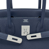 エルメス HERMES バーキン30 Y刻 ブルーニュイ SV金具 トゴ レディース ハンドバッグ