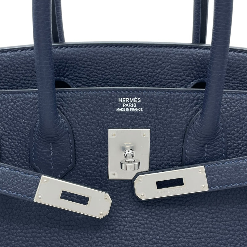 エルメス HERMES バーキン30 Y刻 ブルーニュイ SV金具 トゴ レディース ハンドバッグ