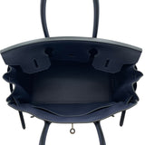 エルメス HERMES バーキン30 Y刻 ブルーニュイ SV金具 トゴ レディース ハンドバッグ