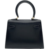 エルメス HERMES ミニケリー20 〇X刻 ブラック GD金具 ボックスカーフ レディース ショルダーバッグ