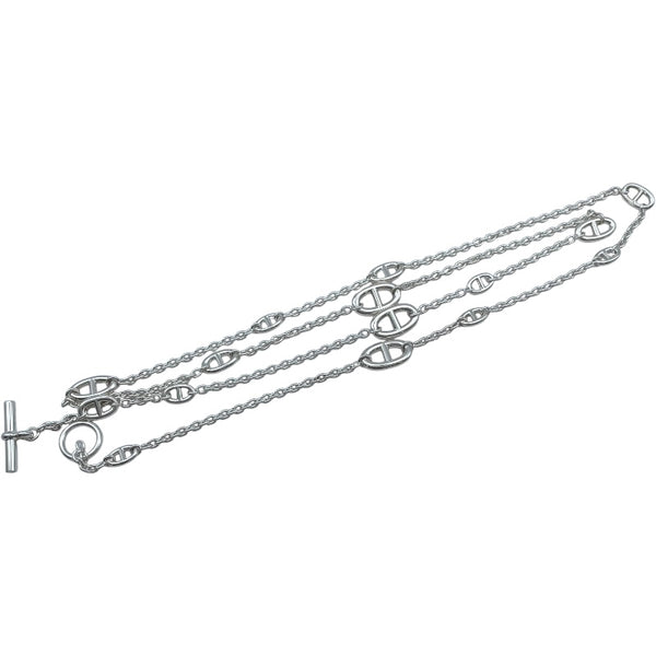 エルメス HERMES シェーヌダンクルファランドール ロングネックレス シルバー Ag925 ジュエリー