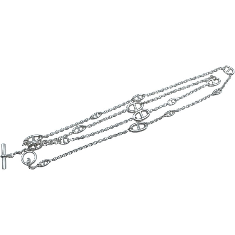 エルメス HERMES シェーヌダンクルファランドール ロングネックレス シルバー Ag925 ジュエリー