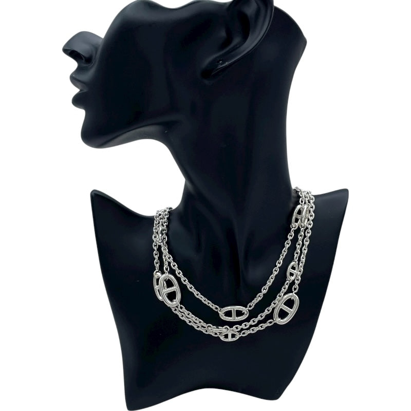 エルメス HERMES シェーヌダンクルファランドール ロングネックレス シルバー Ag925 ジュエリー