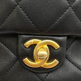 シャネル CHANEL マトラッセトップハンドルミニ AS1357 28番台 ブラック GD金具 ラム レディース ハンドバッグ