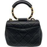 シャネル CHANEL マトラッセトップハンドルミニ AS1357 28番台 ブラック GD金具 ラム レディース ハンドバッグ