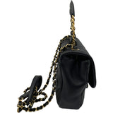 シャネル CHANEL マトラッセトップハンドルミニ AS1357 28番台 ブラック GD金具 ラム レディース ハンドバッグ