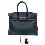 エルメス HERMES バーキン35 □A刻印　(1997年製) ブラック　ゴールド金具 トゴ レディース ハンドバッグ