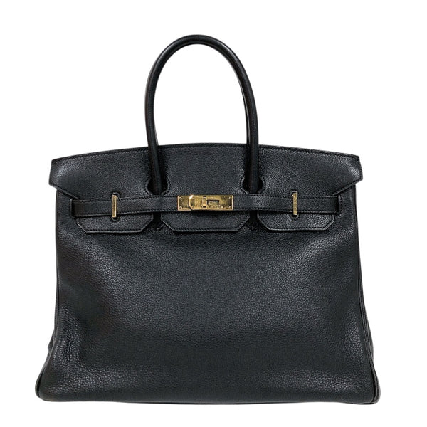 エルメス HERMES バーキン35 □A刻印　(1997年製) ブラック　ゴールド金具 トゴ レディース ハンドバッグ