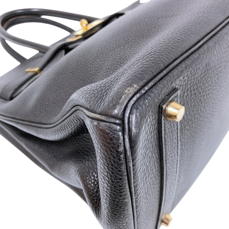 エルメス HERMES バーキン35 □A刻印　(1997年製) ブラック　ゴールド金具 トゴ レディース ハンドバッグ
