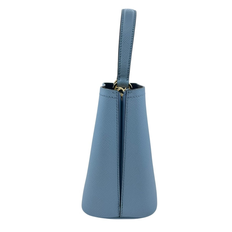 プラダ PRADA パニエ スモール バッグ 1BA217 ライトブルー GD金具 サフィアーノレザー レディース ショルダーバッグ