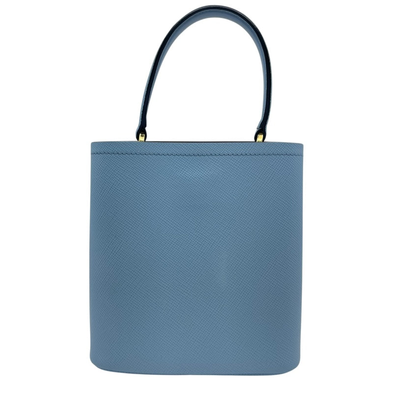 【美品】PRADA スモール パニエ バッグ プラダ PRADA パニエ スモール バッグ 1BA217 ライトブルー GD金具