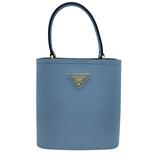 プラダ PRADA パニエ スモール バッグ 1BA217 ライトブルー GD金具 サフィアーノレザー レディース ショルダーバッグ