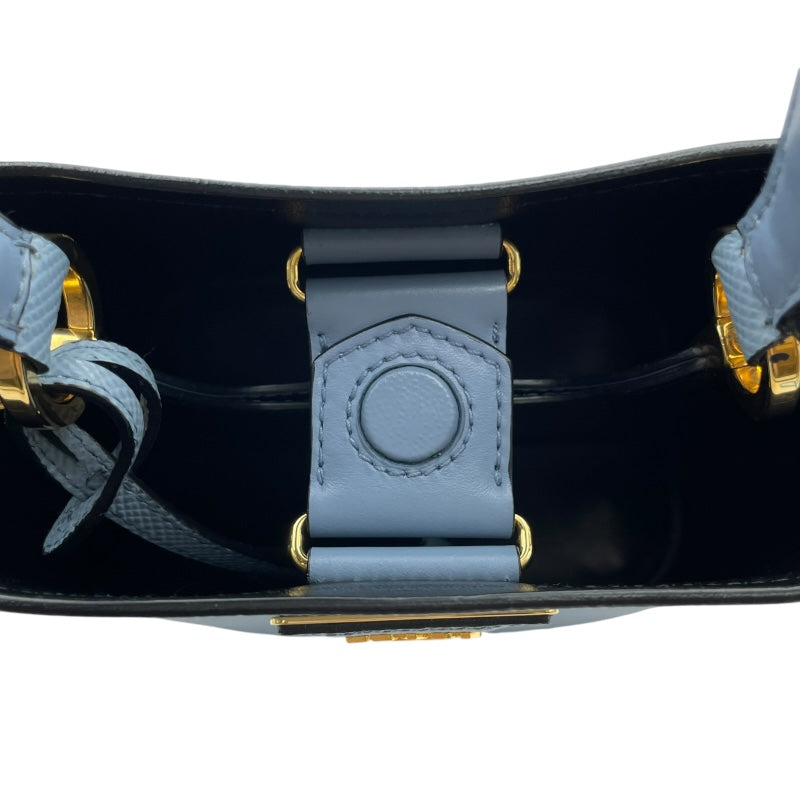 プラダ PRADA パニエ スモール バッグ 1BA217 ライトブルー GD金具 サフィアーノレザー レディース ショルダーバッグ