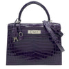 エルメス HERMES ケリー28 □N刻 アメジスト SV金具 二ロティカス レディース ショルダーバッグ