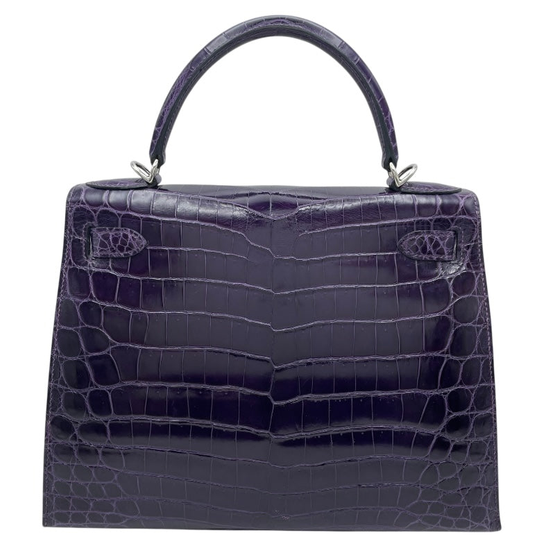 エルメス HERMES ケリー28 □N刻 アメジスト SV金具 二ロティカス レディース ショルダーバッグ