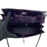 エルメス HERMES ケリー28 □N刻 アメジスト SV金具 二ロティカス レディース ショルダーバッグ