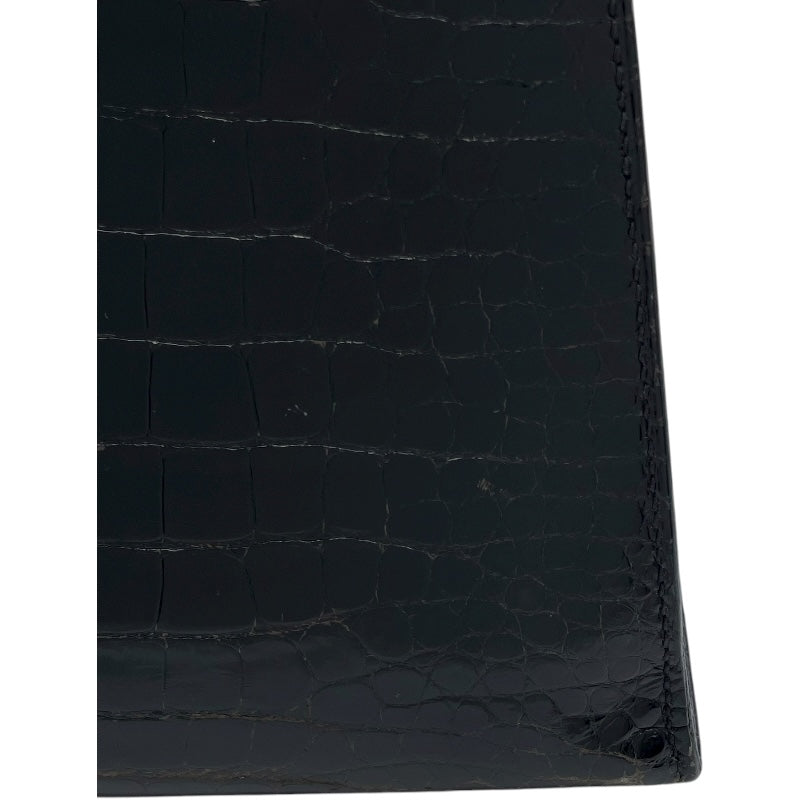 エルメス HERMES ケリー28 外縫い ○V刻 ブラック GD金具 ポロサスリセ レディース ショルダーバッグ