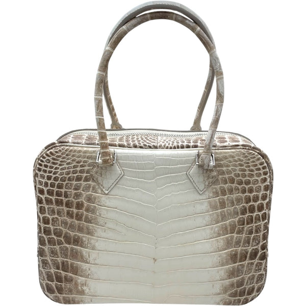 エルメス HERMES プリュム28 X刻 ヒマラヤ SV金具 ニロティカス レディース ハンドバッグ