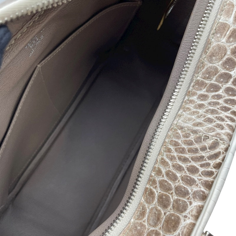 エルメス HERMES プリュム28 X刻 ヒマラヤ SV金具 ニロティカス レディース ハンドバッグ