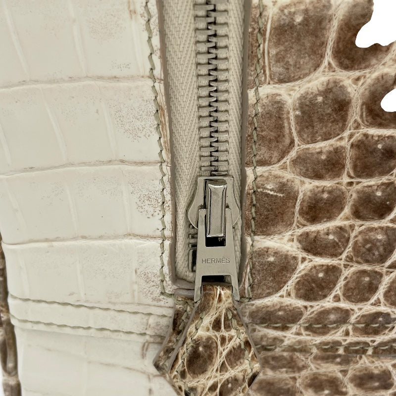 エルメス HERMES プリュム28 X刻 ヒマラヤ SV金具 ニロティカス レディース ハンドバッグ