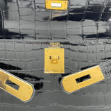 エルメス HERMES ケリー28 外縫い □E刻 ブラック GD金具 ポロサスリセ レディース ハンドバッグ