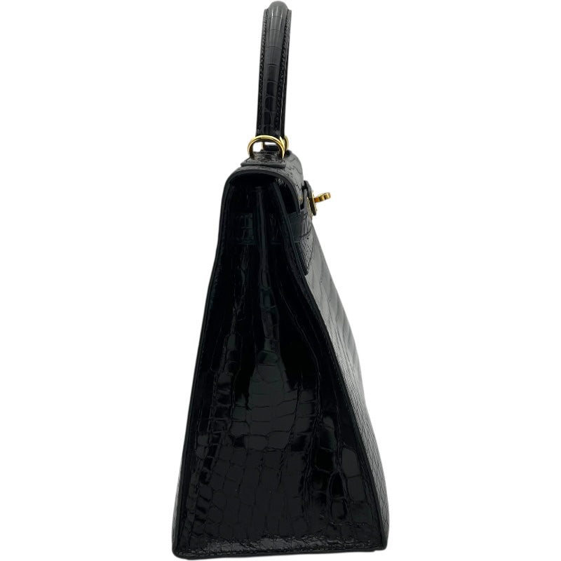 エルメス HERMES ケリー28 外縫い □E刻 ブラック GD金具 ポロサスリセ レディース ハンドバッグ