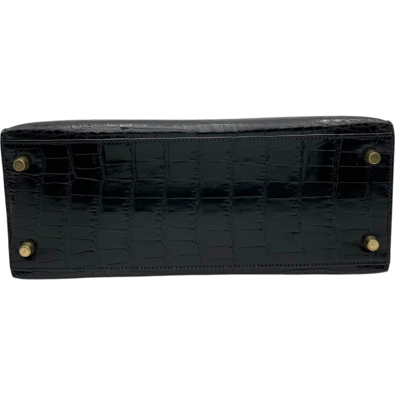 エルメス HERMES ケリー28 外縫い □E刻 ブラック GD金具 ポロサスリセ レディース ハンドバッグ