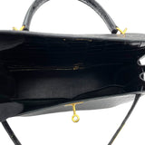 エルメス HERMES ケリー28 外縫い □E刻 ブラック GD金具 ポロサスリセ レディース ハンドバッグ