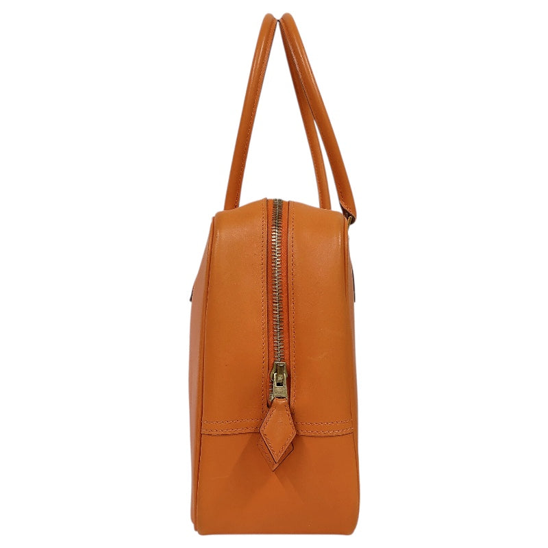 エルメス HERMES プリュム28 □E刻印　（2001年製造） オレンジ　シルバー金具 ヴォーガリバー レディース ハンドバッグ