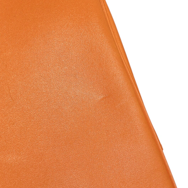 エルメス HERMES プリュム28 □E刻印　（2001年製造） オレンジ　シルバー金具 ヴォーガリバー レディース ハンドバッグ