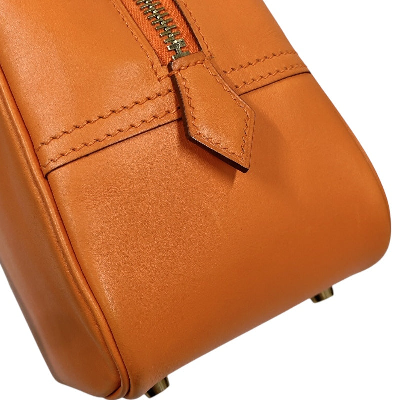 エルメス HERMES プリュム28 □E刻印　（2001年製造） オレンジ　シルバー金具 ヴォーガリバー レディース ハンドバッグ