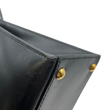 エルメス HERMES ダルヴィPM □B刻 ブラック GD金具 ボックスカーフ レディース ハンドバッグ