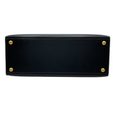 エルメス HERMES ダルヴィPM □B刻 ブラック GD金具 ボックスカーフ レディース ハンドバッグ