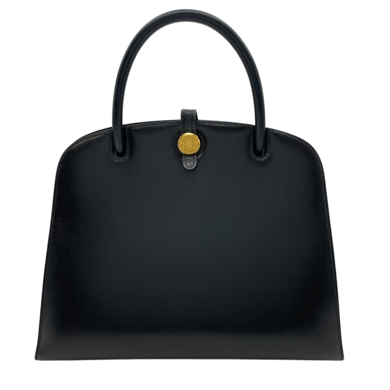エルメス HERMES ダルヴィPM □B刻 ブラック GD金具 ボックスカーフ レディース ハンドバッグ