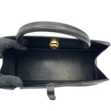 エルメス HERMES ダルヴィPM □B刻 ブラック GD金具 ボックスカーフ レディース ハンドバッグ