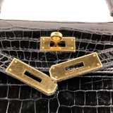 エルメス HERMES ケリー28外縫い 〇Z刻 GD金具 ポロサスリセ レディース ハンドバッグ